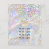 ヨガインストラクタークラスのロゴMarbled Opal チラシ (裏面)