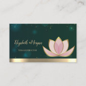 ヨガインストラクターグリーンロータス 名刺 (正面)