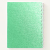 ヨガインストラクターグリーン金ゴールド瞑想ポーズZEN OM ノートブック (裏面)