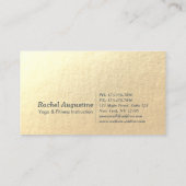 ヨガインストラクターグリーン金ゴールド瞑想ポーズZEN OM 名刺 (裏面)