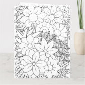 ヨガインストラクターコアラ誕生日フローラ着色 カード (裏面)