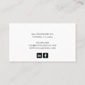 ヨガインストラクターコブラポーズ名刺 名刺 (裏面)