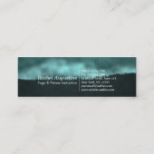 ヨガインストラクターサンサルテイションクレセントムーンポーズ スキニー名刺 (裏面)