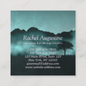 ヨガインストラクターサンサルテイションクレセントムーンポーズ スクエア名刺 (裏面)