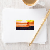 ヨガインストラクターサンサルテイションクレセントムーンポーズ ラベル (インサイチュ)