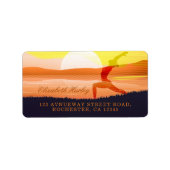 ヨガインストラクターサンサルテイションクレセントムーンポーズ ラベル (正面)