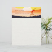 ヨガインストラクターサンサルテイションクレセントムーンポーズ レターヘッド (スタンド正面)