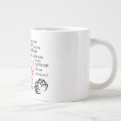 ヨガインストラクターサンスクリットAsanas Yogaポーズ ジャンボコーヒーマグカップ (右)