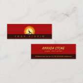 ヨガインストラクターサンライズポーズスキニー名刺 スキニー名刺 (正面/裏面)