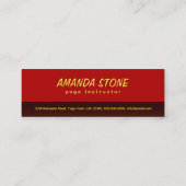 ヨガインストラクターサンライズポーズスキニー名刺 スキニー名刺 (裏面)