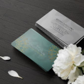 ヨガインストラクターシック金ゴールドフローラオムシンボルマンダラ 名刺