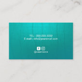 ヨガインストラクタースタイリッシュティール(緑がかった色)曼荼羅禅花 名刺 (裏面)