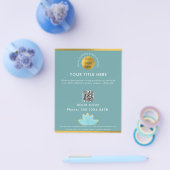 ヨガインストラクタースタジオクラスビジネスロゴロータス チラシ (シングル)