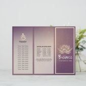 ヨガインストラクタースタジオトリフォールドパンフレットLotus (スタンド正面)