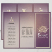 ヨガインストラクタースタジオトリフォールドパンフレットLotus (正面/裏面)