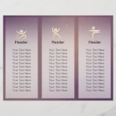 ヨガインストラクタースタジオトリフォールドパンフレットLotus (裏面)