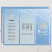 ヨガインストラクタースタジオトリフォールドパンフレットLotus (正面/裏面)