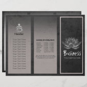 ヨガインストラクタースタジオトリフォールドパンフレットLotus (正面/裏面)