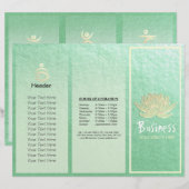 ヨガインストラクタースタジオトリフォールドパンフレットLotus (正面/裏面)