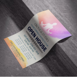 ヨガインストラクタースタジオメディテーションポーズオープンハウス チラシ