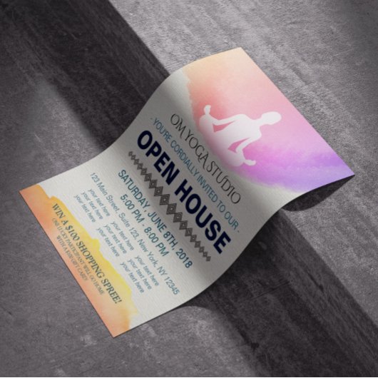 ヨガインストラクタースタジオメディテーションポーズオープンハウス チラシ