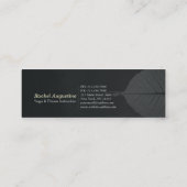 ヨガインストラクタースタジオメディテーションポーズボディリーフ スキニー名刺 (裏面)