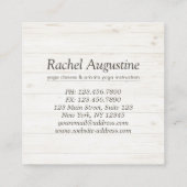 ヨガインストラクタースタジオメディテーションポーズボディリーフ スクエア名刺 (裏面)