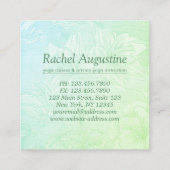 ヨガインストラクタースタジオメディテーションポーズボディリーフ スクエア名刺 (裏面)