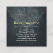 ヨガインストラクタースタジオメディテーションポーズボディリーフ スクエア名刺 (裏面)