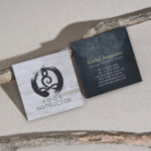 ヨガインストラクタースタジオメディテーションポーズボディリーフ スクエア名刺