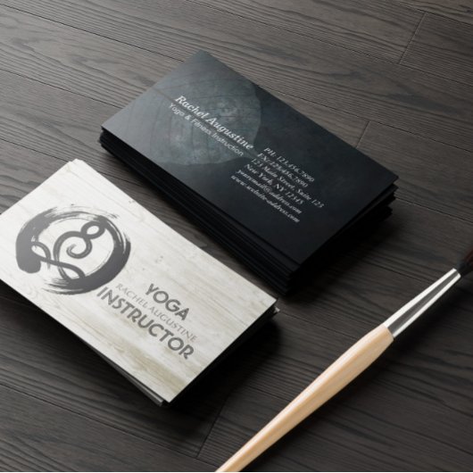 ヨガインストラクタースタジオメディテーションポーズボディリーフ 名刺