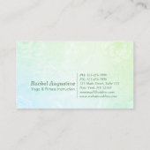 ヨガインストラクタースタジオメディテーションポーズボディリーフ 名刺 (裏面)