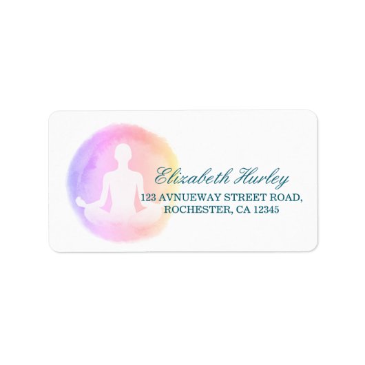 ヨガインストラクタースタジオメディテーションポーズライフコーチ ラベル (正面)