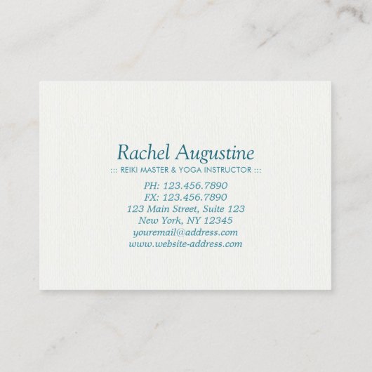 ヨガインストラクタースタジオメディテーション商品券 割引カード (裏面)