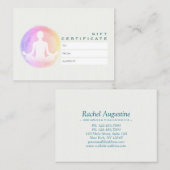 ヨガインストラクタースタジオメディテーション商品券 割引カード (正面/裏面)