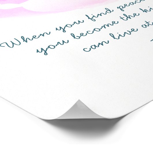 ヨガインストラクタースタジオメディテーション簡単ポーズ引用文 ポスター (角)