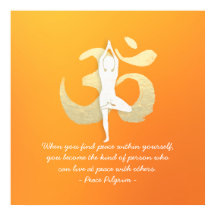 ヨガインストラクタースタジオ引用文ツリーポーズOMシンボル