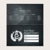 ヨガインストラクタースタジオ瞑想ポーズプライスリスト 名刺 (内部フラット)