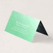 ヨガインストラクタースタジオ瞑想ポーズプライスリスト 名刺 (裏面)