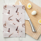 ヨガインストラクタースポーツチーム キッチンタオル (四つ折り)