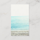 ヨガインストラクタータイポグラフィビーチ写真 名刺 (裏面)