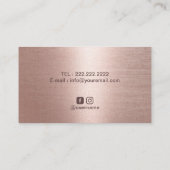 ヨガインストラクターターコイズバラ金ゴールドマンダラフラワー 名刺 (裏面)