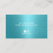 ヨガインストラクターターコイズ金ゴールドマンダラフラワー 名刺 (裏面)