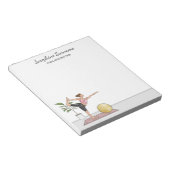 ヨガインストラクターダンサーポーズトレーナー名前をカスタムする ノートパッド (アングル)