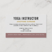 ヨガインストラクターダンサーポーズメディテーション先生 名刺 (裏面)