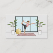 ヨガインストラクターダンサーポーズメディテーション先生 名刺 (正面)