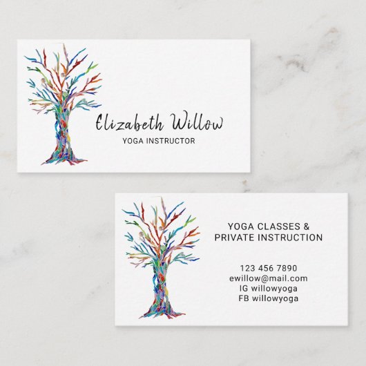 ヨガインストラクターツリーオブライフ 名刺 (正面/裏面)