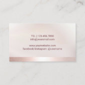 ヨガインストラクターツリースパエレガントバラ金ゴールド縁ど 名刺 (裏面)