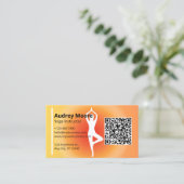 ヨガインストラクターテンプレート 名刺 (スタンド正面)