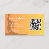 ヨガインストラクターテンプレートQRコード 名刺 (正面)